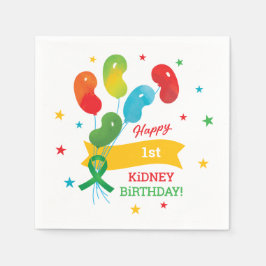 Servilleta De Papel Personalizado Transplante de Riñón Cumpleaños