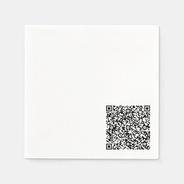 Servilleta De Papel Personalizado Tu código QR Información de análisis (Anverso)