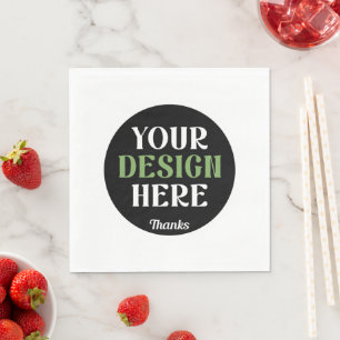 Servilleta De Papel personalizado, único, elegante y minimalista beso 