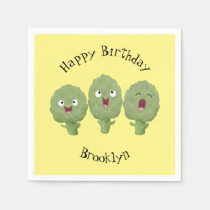 Servilleta De Papel Personalizado vegetal de alcachofas de canto lindo