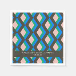 Servilleta De Papel Personalizado verde verde geométrico moderno ducha