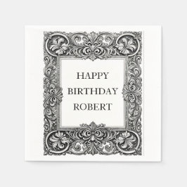 Servilleta De Papel Personalizado Victoriano Cuadro de pergamino - Ele
