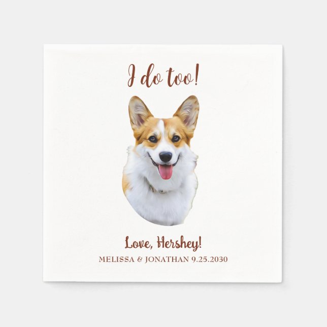Servilleta De Papel Personalizado Welsh Corgi Dog Personalizado Yo Tam (Anverso)