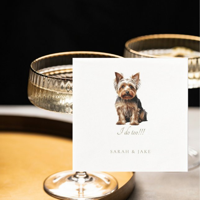 Servilleta De Papel Personalizado Yorkshire Terrier Mascota Boda (Subido por el creador)