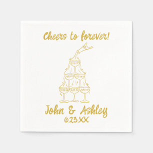 Servilleta De Papel Personalizados saludan a Boda siempre personalizad