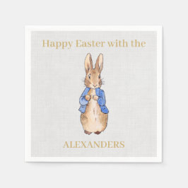 Servilleta De Papel Personalizar a Peter el conejo Feliz Pascua