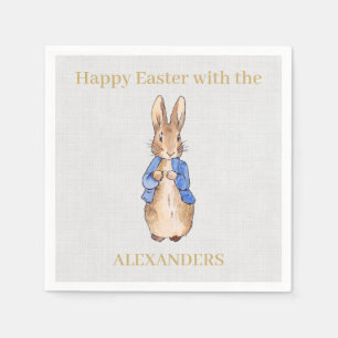 Servilleta De Papel Personalizar a Peter el conejo Feliz Pascua