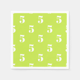 Servilleta De Papel Personalizar con letra blanca inicial Número de li