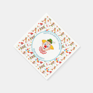 Servilleta De Papel Personalizar Cumpleaños de Payaso Diversión Niño
