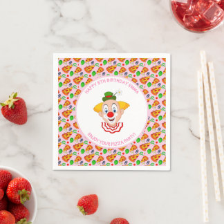 Servilleta De Papel Personalizar Cumpleaños de Payaso Pizza Fiesta Cum