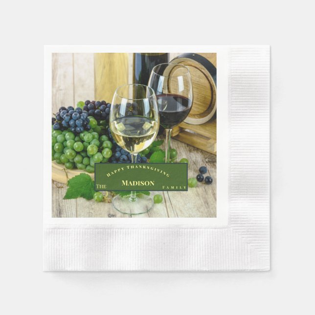 Servilleta De Papel Personalizar el Día de Acción de Gracias único (Anverso)