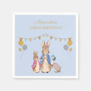 Servilleta De Papel Personalizar el primer cumpleaños de Peter rabbit