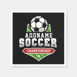 Servilleta De Papel Personalizar Soccer ADD TEXTO Varisity Team Player