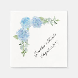 Servilleta De Papel Personalizar sus servilletas boda Blue Hydrangea