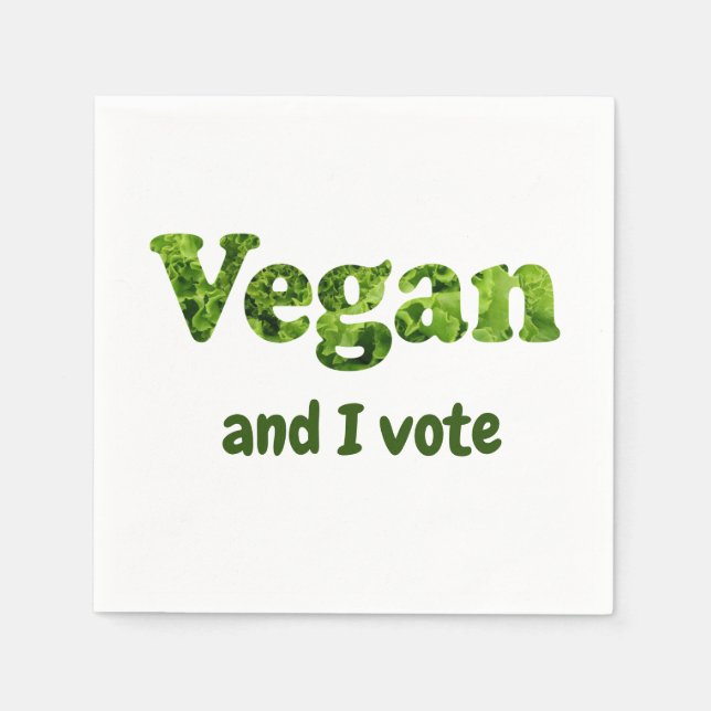 Servilleta De Papel Personalizar Vegan Activista Voter (Anverso)