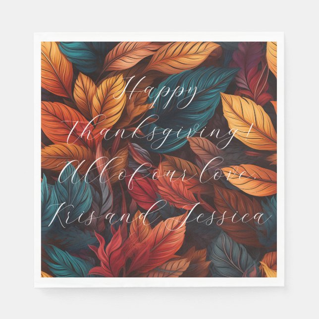 Servilleta De Papel Personalize Luncheon Paper Napkins Thanksgiving (Anverso)