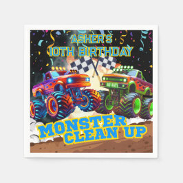 Servilleta De Papel Personalized Birthday Monster Truck Showdown