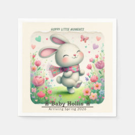 Servilleta De Papel Personalized Bunny Baby Shower Paper Napkins