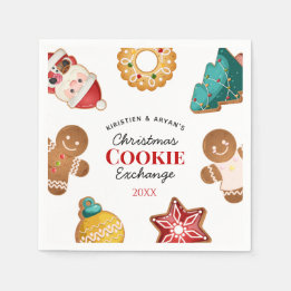 Servilleta De Papel Personalized Christmas Cookie Exchange Gingerbread