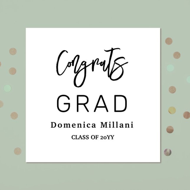Servilleta De Papel Personalized Congrats Grad Graduation  Napkins (Subido por el creador)