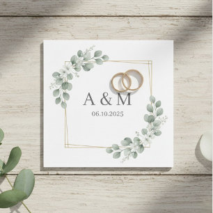Servilleta De Papel Personalized Elegant Monogram Paper Napkins