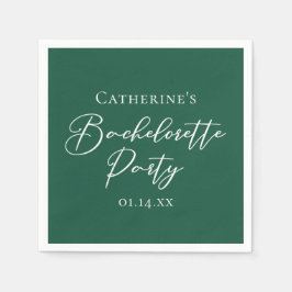 Servilleta De Papel Personalized Emerald Green Bachelorette Party