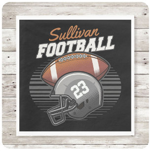 Servilleta De Papel Personalized Football Player Team Number Helmet