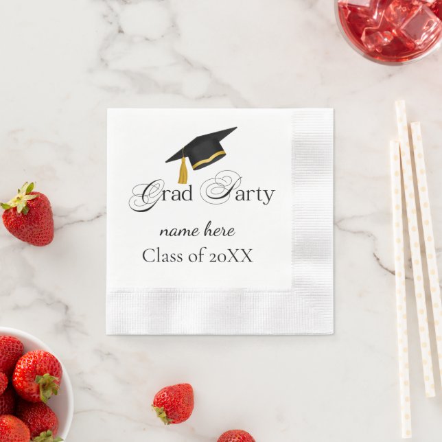 Servilleta De Papel Personalized Grad Party, Name and Year (In situ)