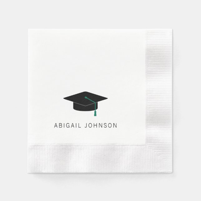 Servilleta De Papel Personalized Graduation Cap Coined Paper (Anverso)