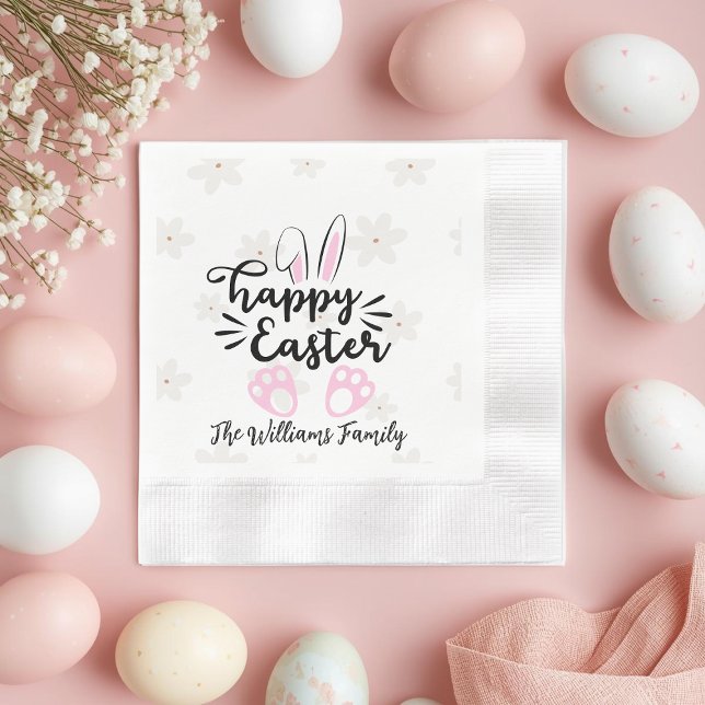Servilleta De Papel Personalized Happy Easter Paper Napkin (Subido por el creador)