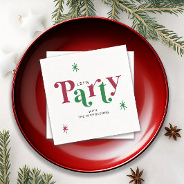Servilleta De Papel Personalized Holiday Let's Party Festive