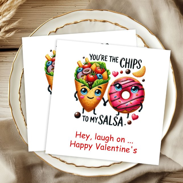 Servilleta De Papel Personalized Love Quote Funny Food Napkins (Custom Name Cartoon Food Valentine Napkins)