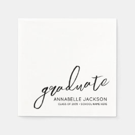 Servilleta De Papel Personalized Minimalist Graduation