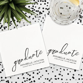 Servilleta De Papel Personalized Minimalist Graduation