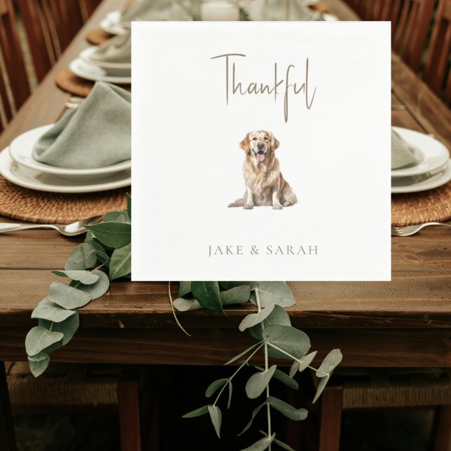 Servilleta De Papel Personalized Pet Thanksgiving Cocktail (Subido por el creador)