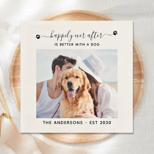 Servilleta De Papel Personalized Photo Happily Ever After Wedding