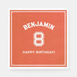 Servilleta De Papel Personalized textured Basketball Party kids Napkin