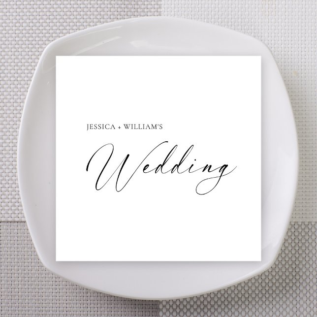 Servilleta De Papel Personalized Wedding Napkins | Minimalist (Personalized Wedding Napkins | Minimalist
)