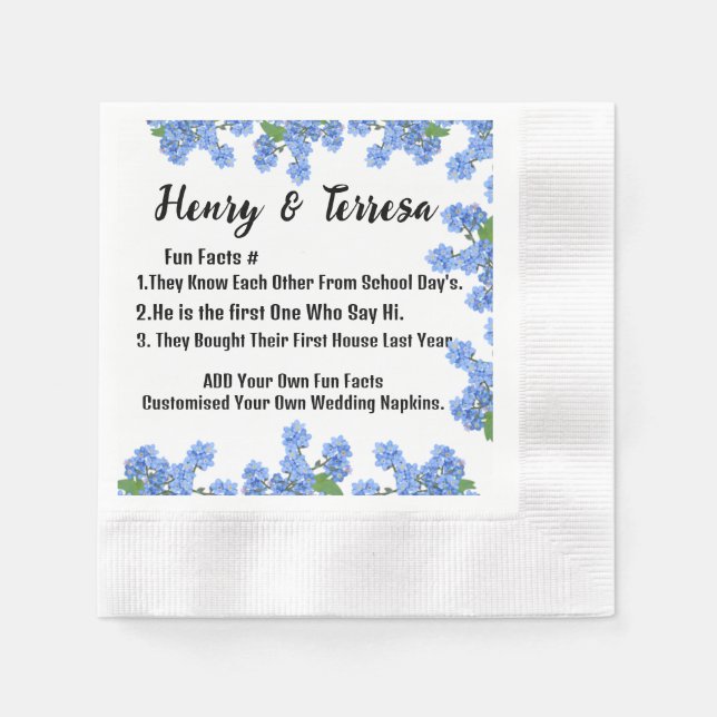 Servilleta De Papel Personalizó Su Propio Papel Monograma Boda. (Anverso)