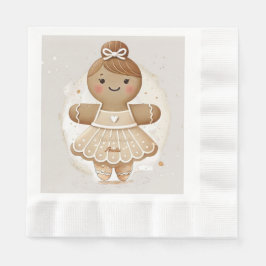 Servilleta De Papel personificado Gingerbread Ballerina Napkin