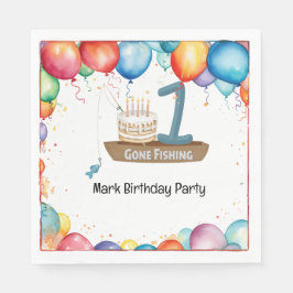 Servilleta De Papel Pesca 1 cumpleaños