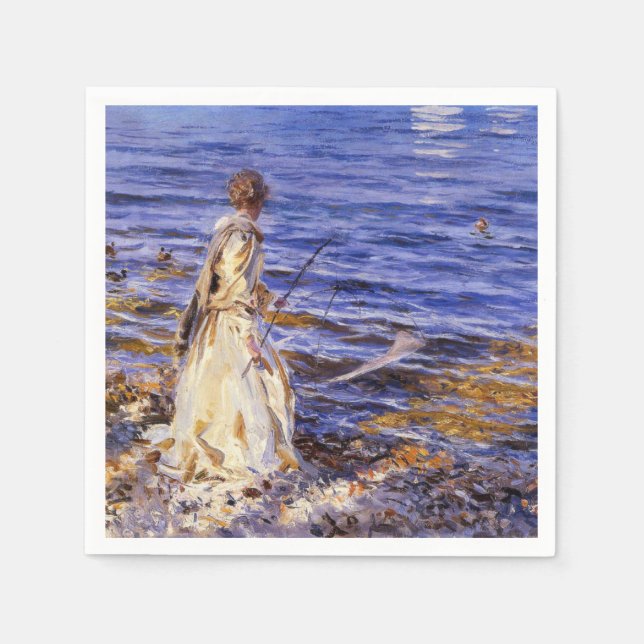 Servilleta De Papel Pesca chica (por John Singer Sargent) (Anverso)