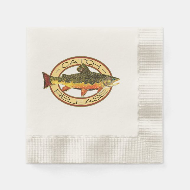Servilleta De Papel Pesca de truchas (Anverso)