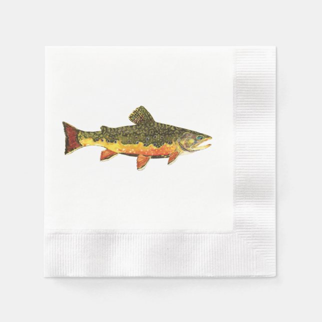 Servilleta De Papel Pesca de truchas (Anverso)