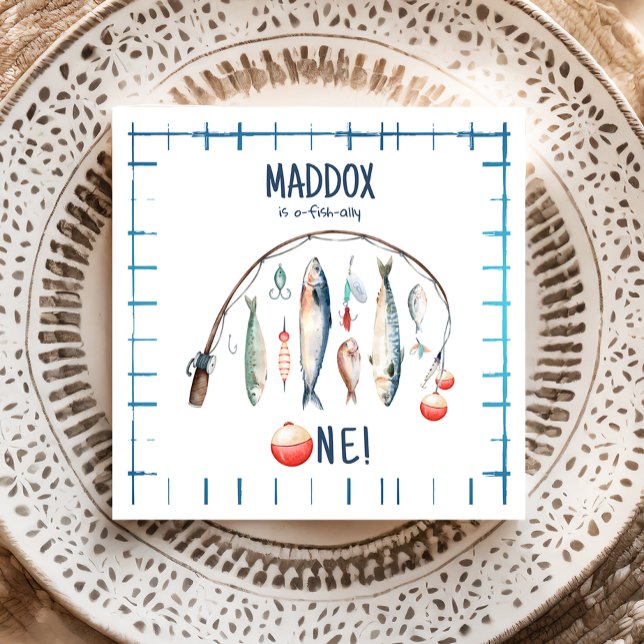 Servilleta De Papel Pesca O-Fish-Ally El Gran Niño Azul Cumpleaños (Subido por el creador)