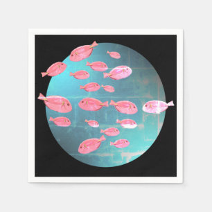 Servilleta De Papel Pescado Art Cocktail Napkin