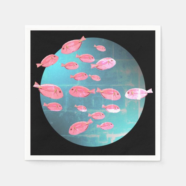 Servilleta De Papel Pescado Art Cocktail Napkin (Anverso)