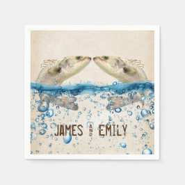 Servilleta De Papel Pescado boda en el agua