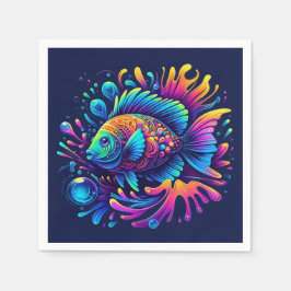 Servilleta De Papel Pescado colorido