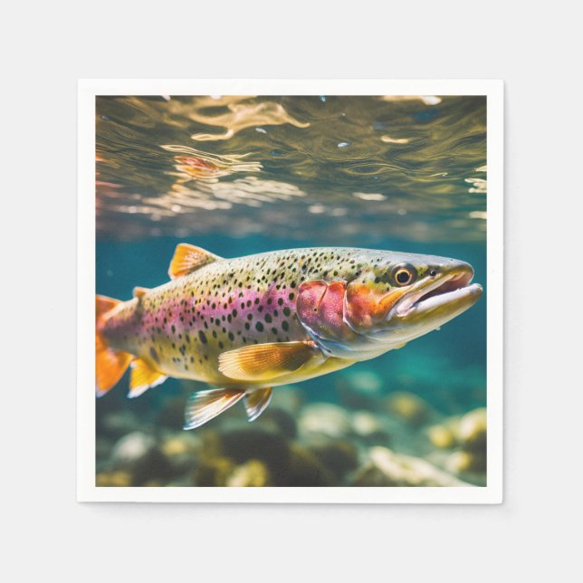 Servilleta De Papel Pescado de salmón (Anverso)